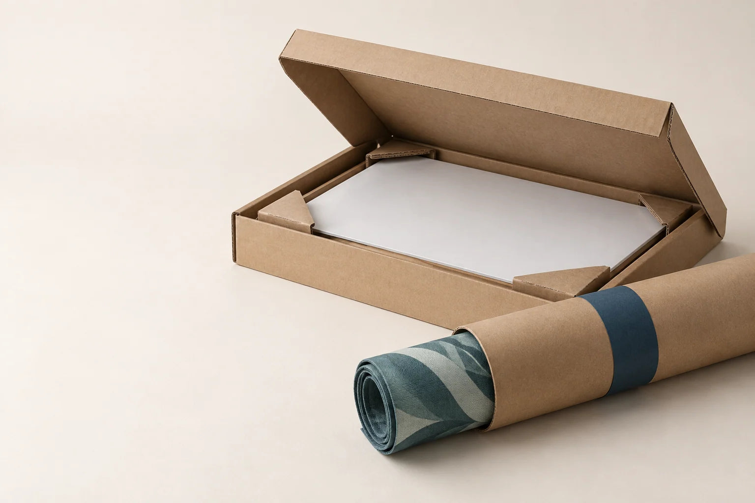A finished order boxed in protective packaging, ready to ship.